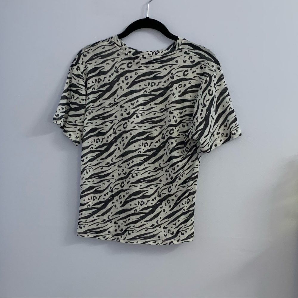 TOPSHOP Zebra Print Tee